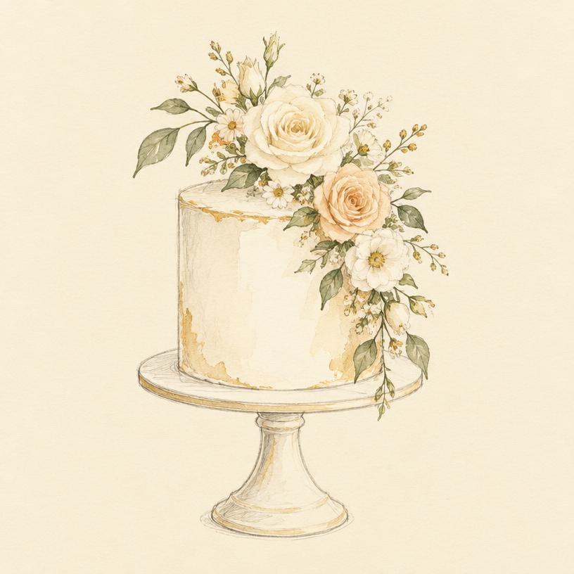 Skizze: Florales Design, einstöckig